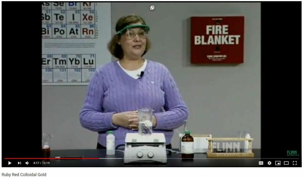 Flinn Scientific - Gold metal in red solution - Gold Nano Colloid Synthesis